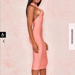 House of CB Yasmine Cut Out Peach Dress